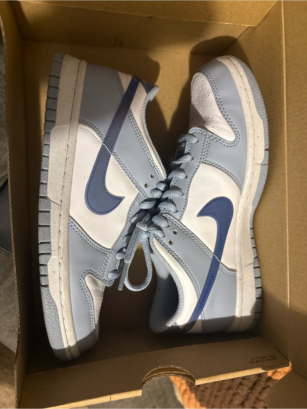 Kids Blue and White Athletic Sneakers - Nike Dunks